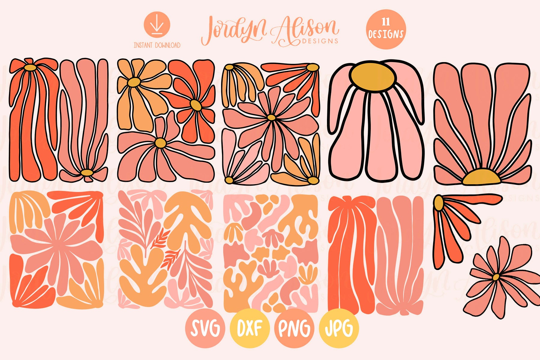 Flower Blob SVG Bundle