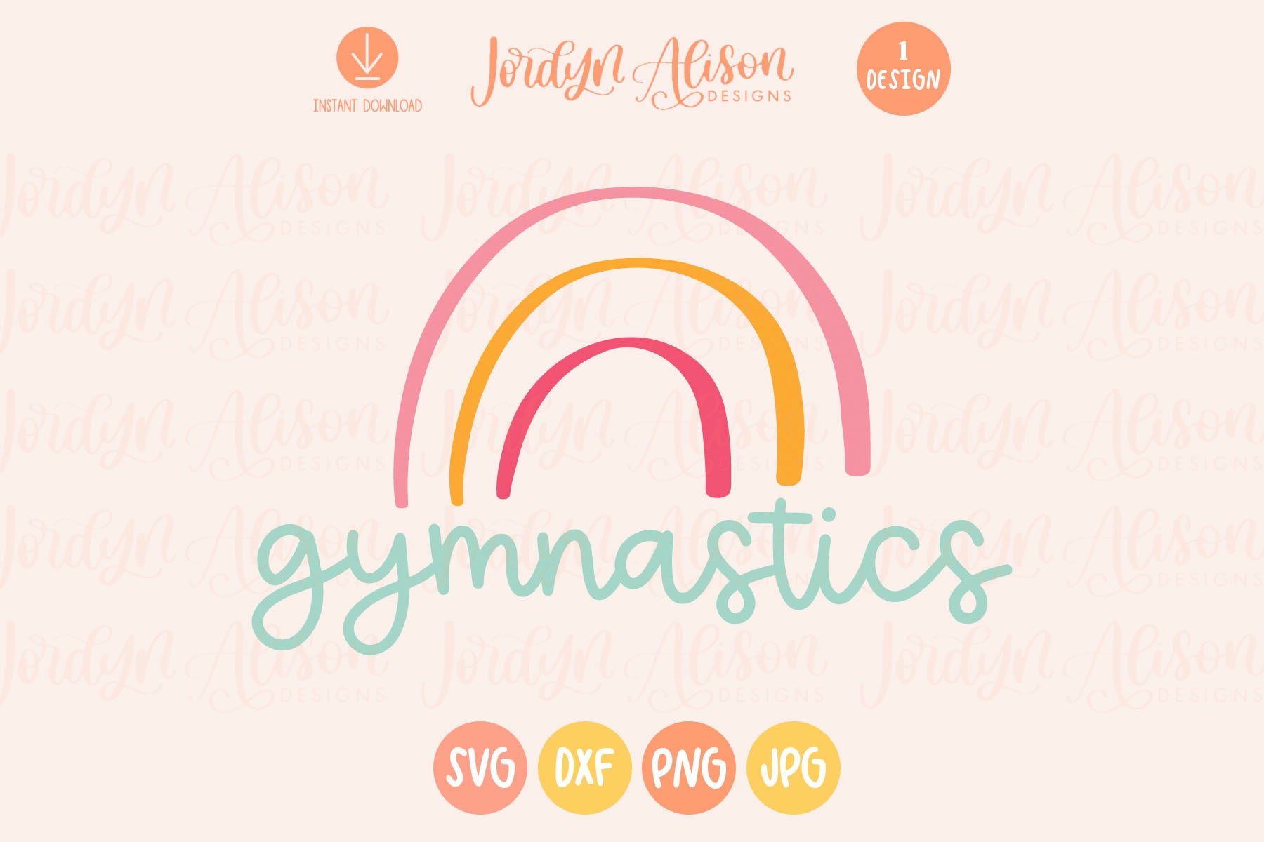 Gymnastics Rainbow SVG