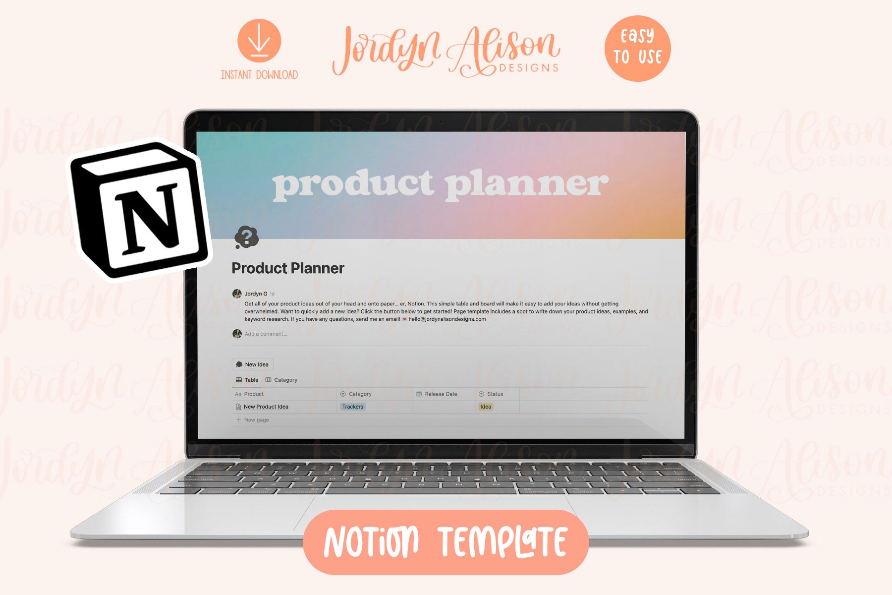 Product Planner Notion Template