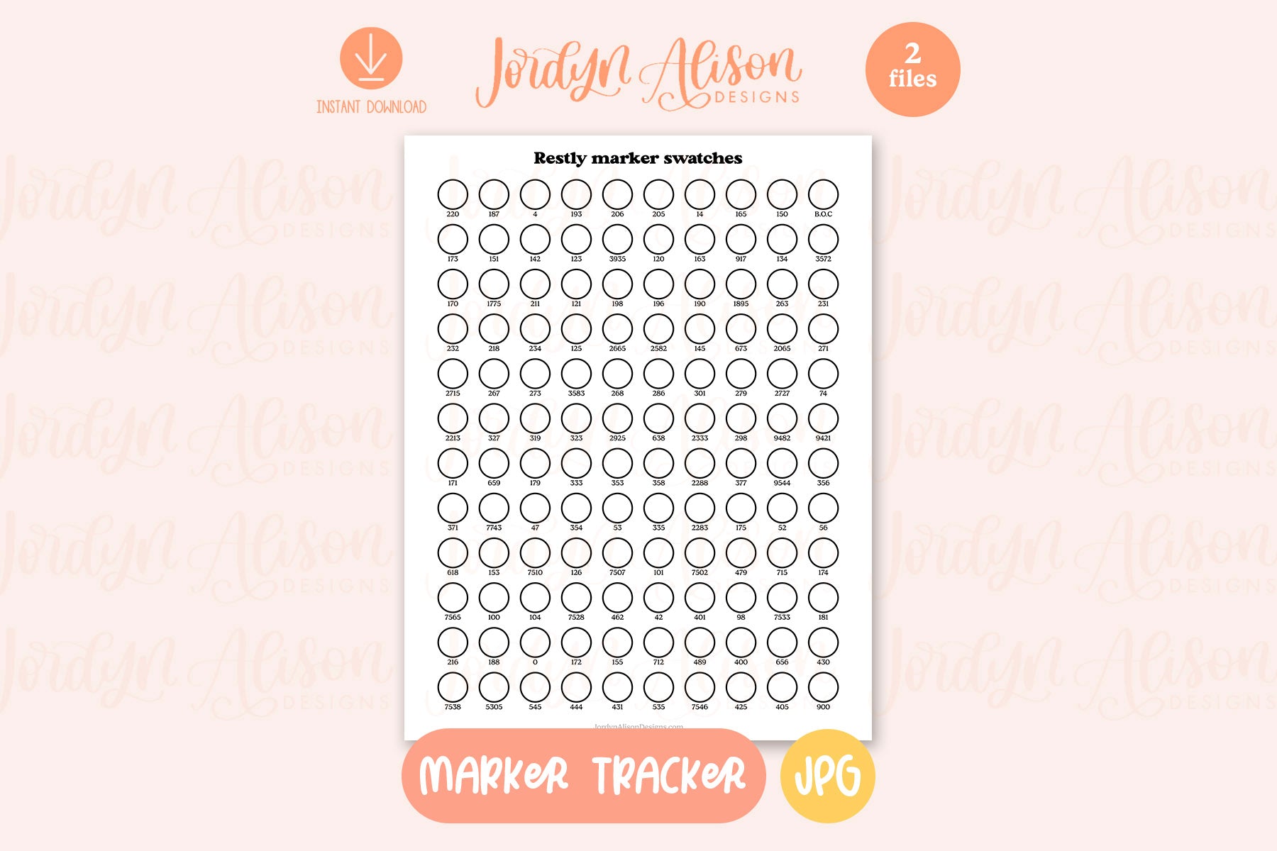 Restly Alcohol Marker Swatch Sheet | Printable Download – JordynAlisonDesigns restly-alcohol-marker-swatch-sheet-printable-download-jordynalisondesigns
