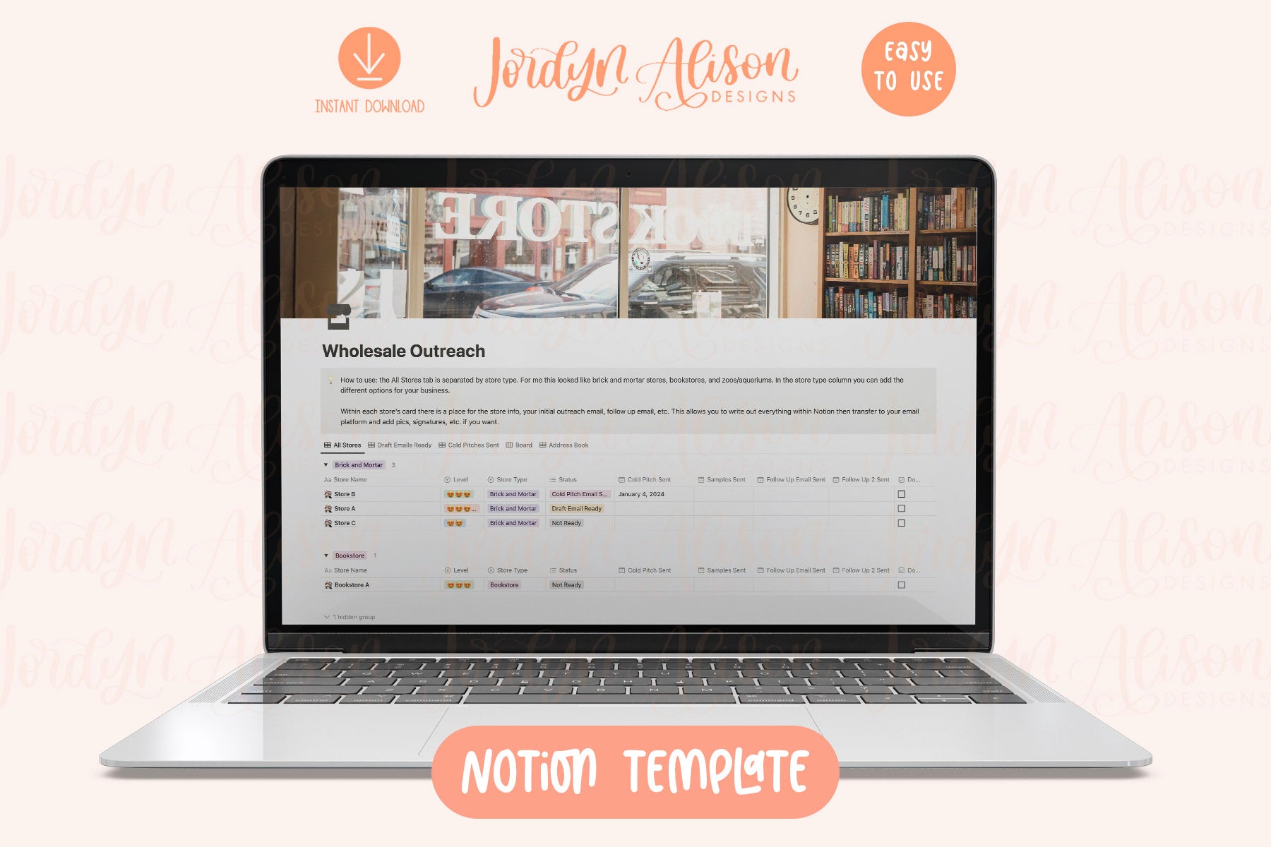 Wholesale Outreach Notion Template