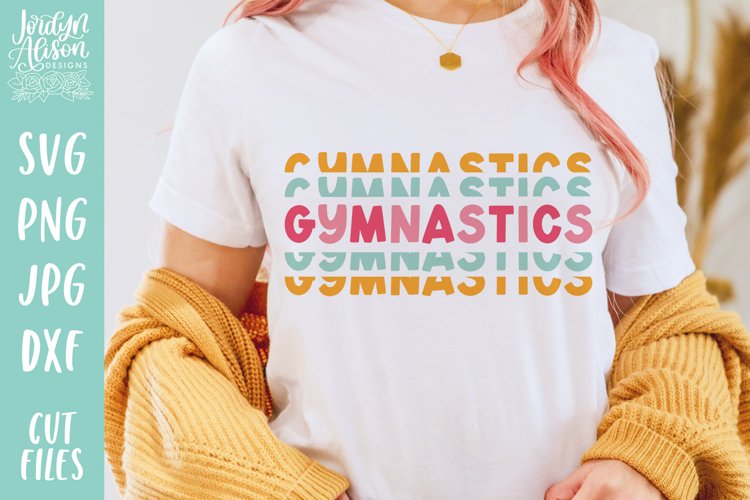 Gymnastics Stacked SVG