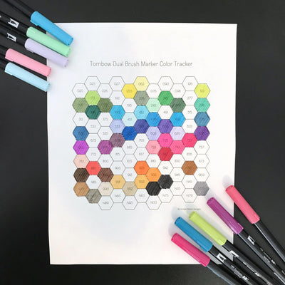 Tombow Dual Brush Color Tracker + Free Printable!