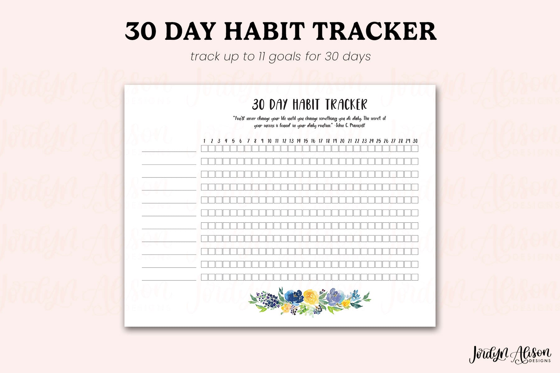 Habit Tracker Printable