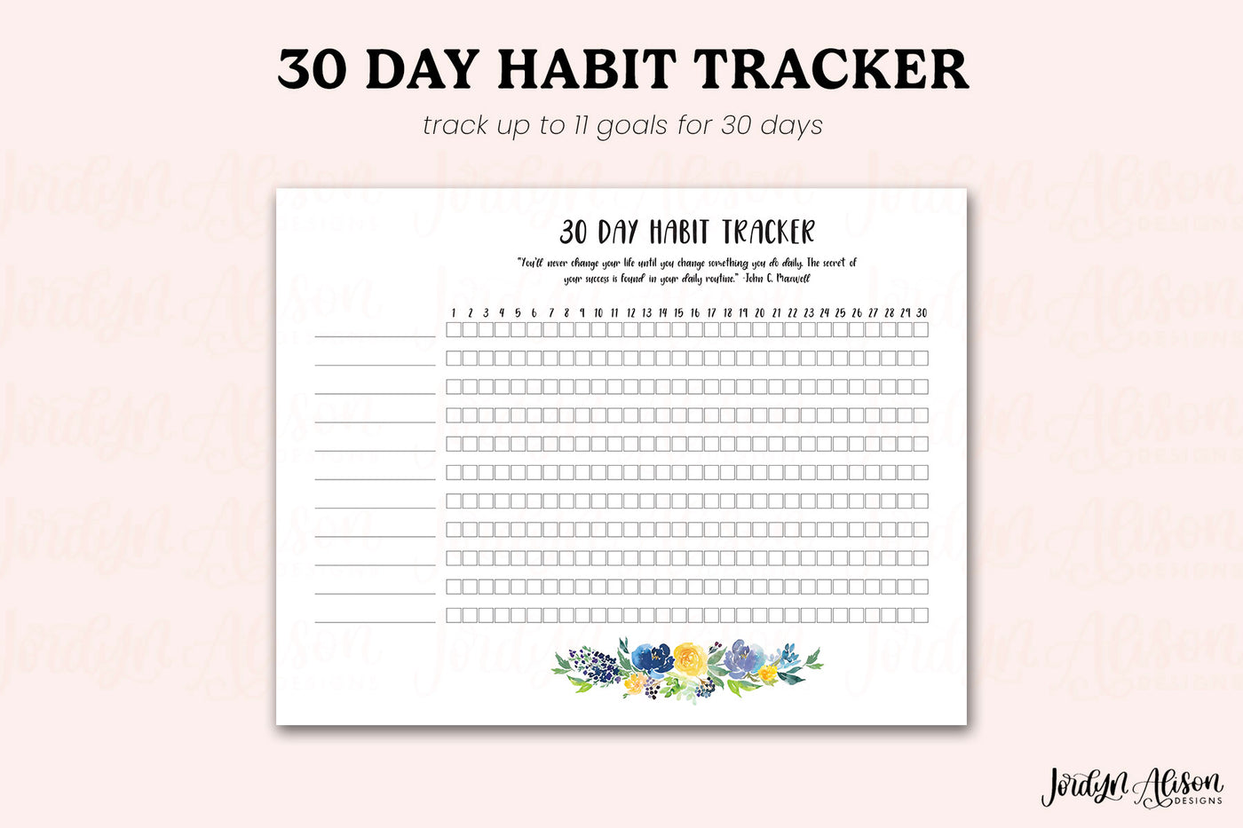 Habit Tracker Printable