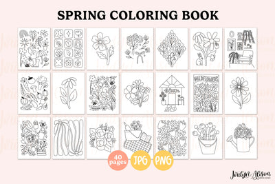 A Spring Day DIGITAL Coloring Book