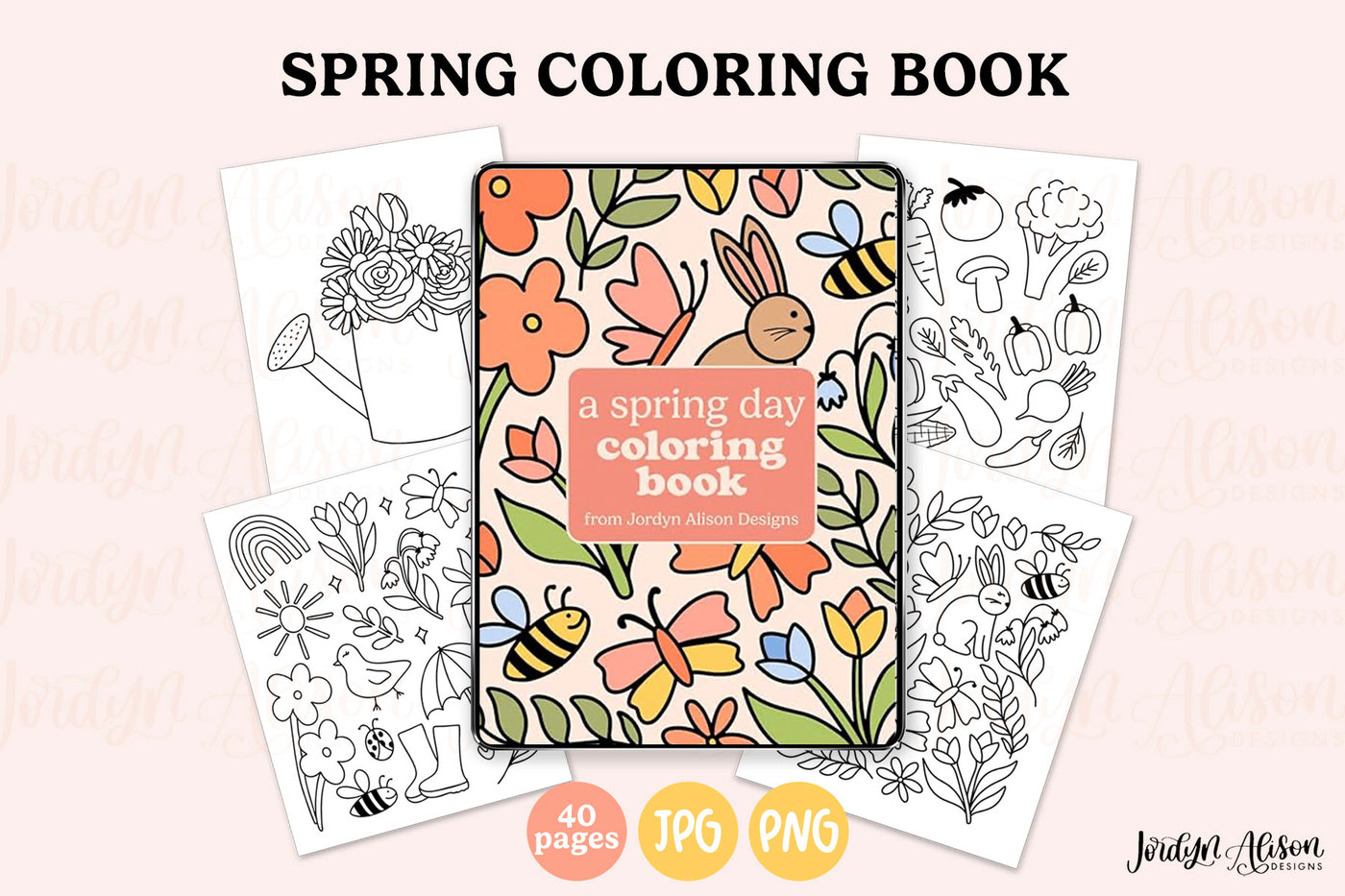 A Spring Day DIGITAL Coloring Book