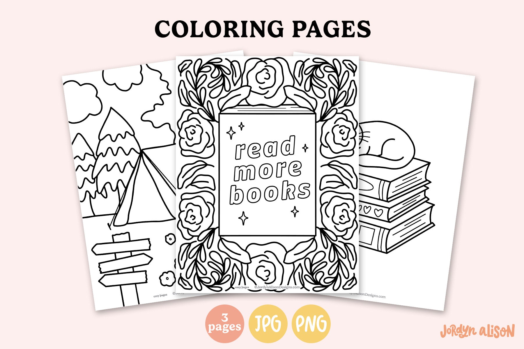 3 Cozy Summer Coloring Pages