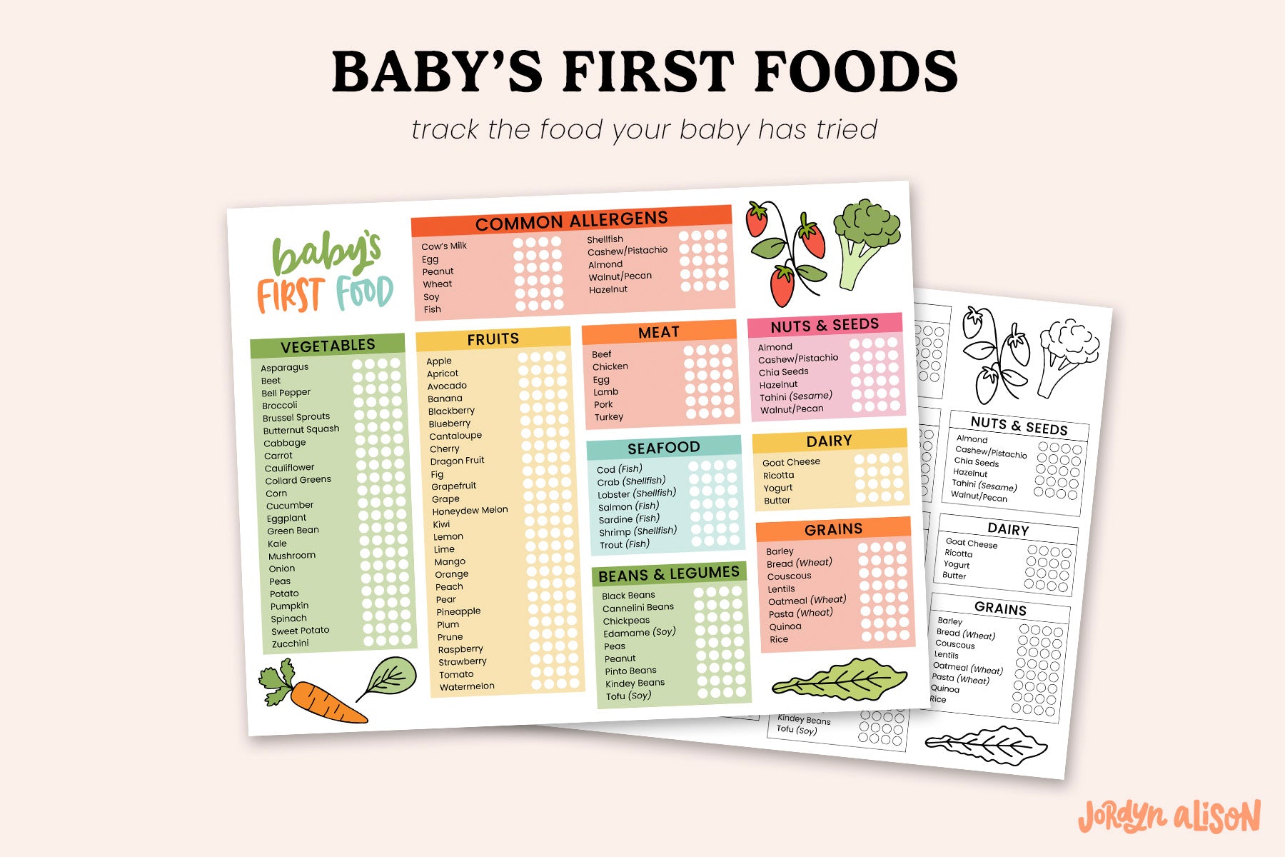 Baby's First Foods Printable