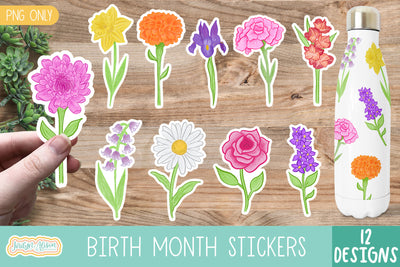 Birth Month PNG Stickers