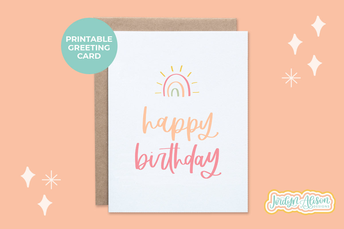 Birthday Printable Card Bundle Vol 1