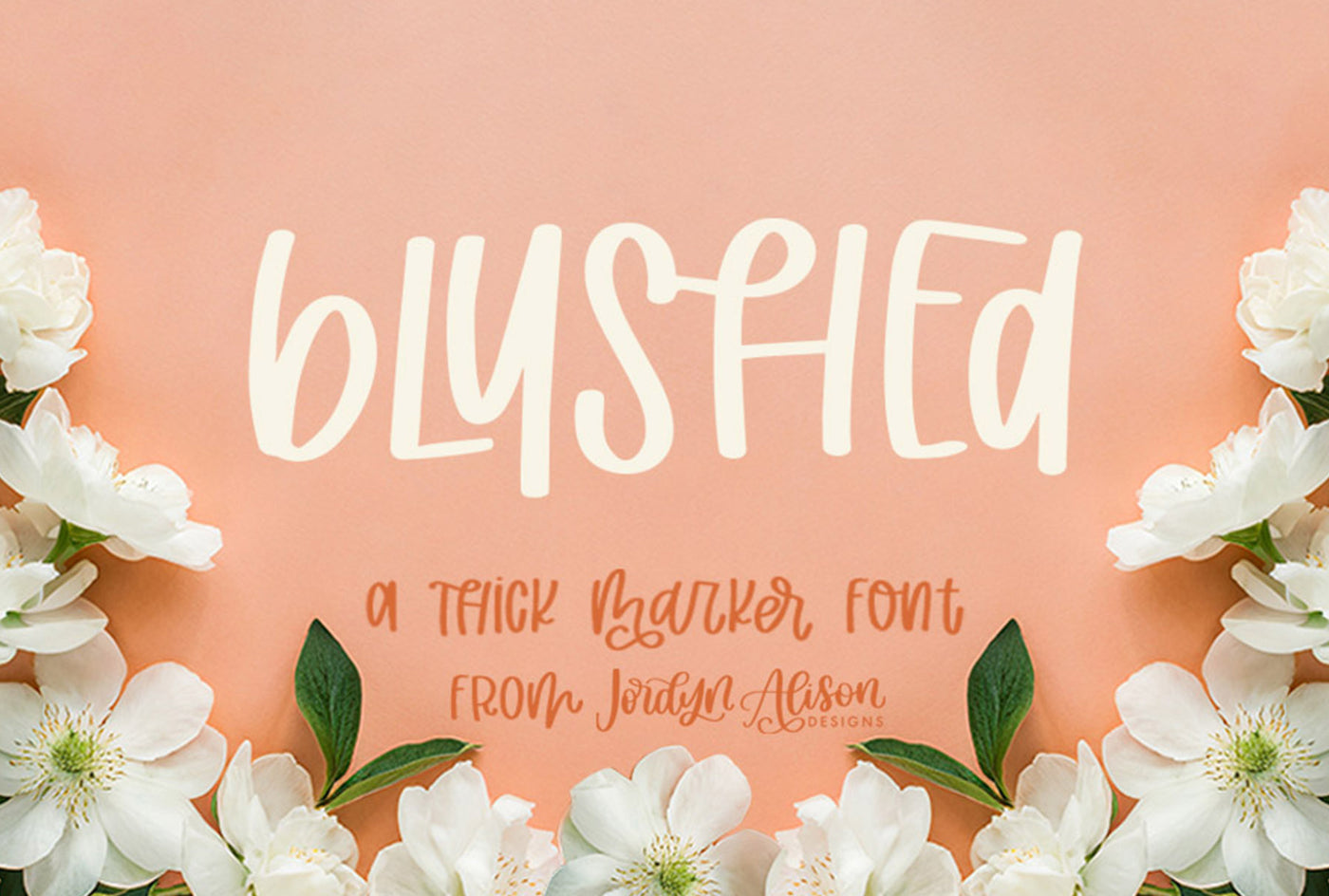 Blushed | Thick Marker Font