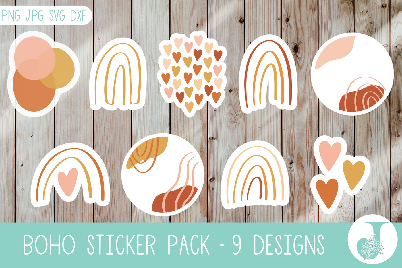 Boho PNG Stickers
