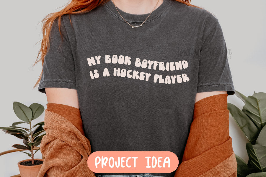 Book Boyfriend is Hockey Player SVG