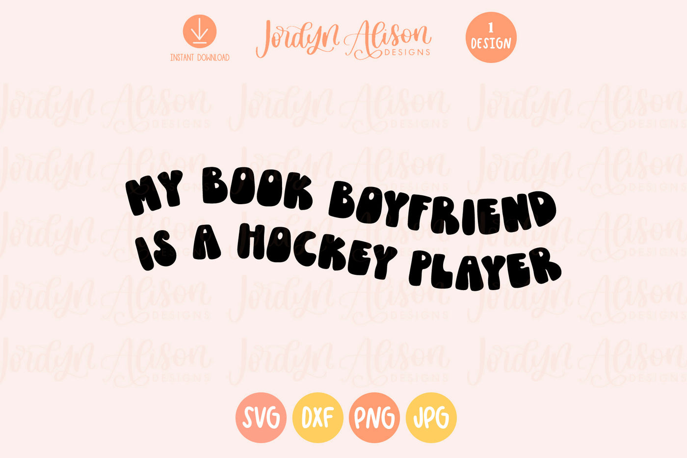 Book Boyfriend is Hockey Player SVG