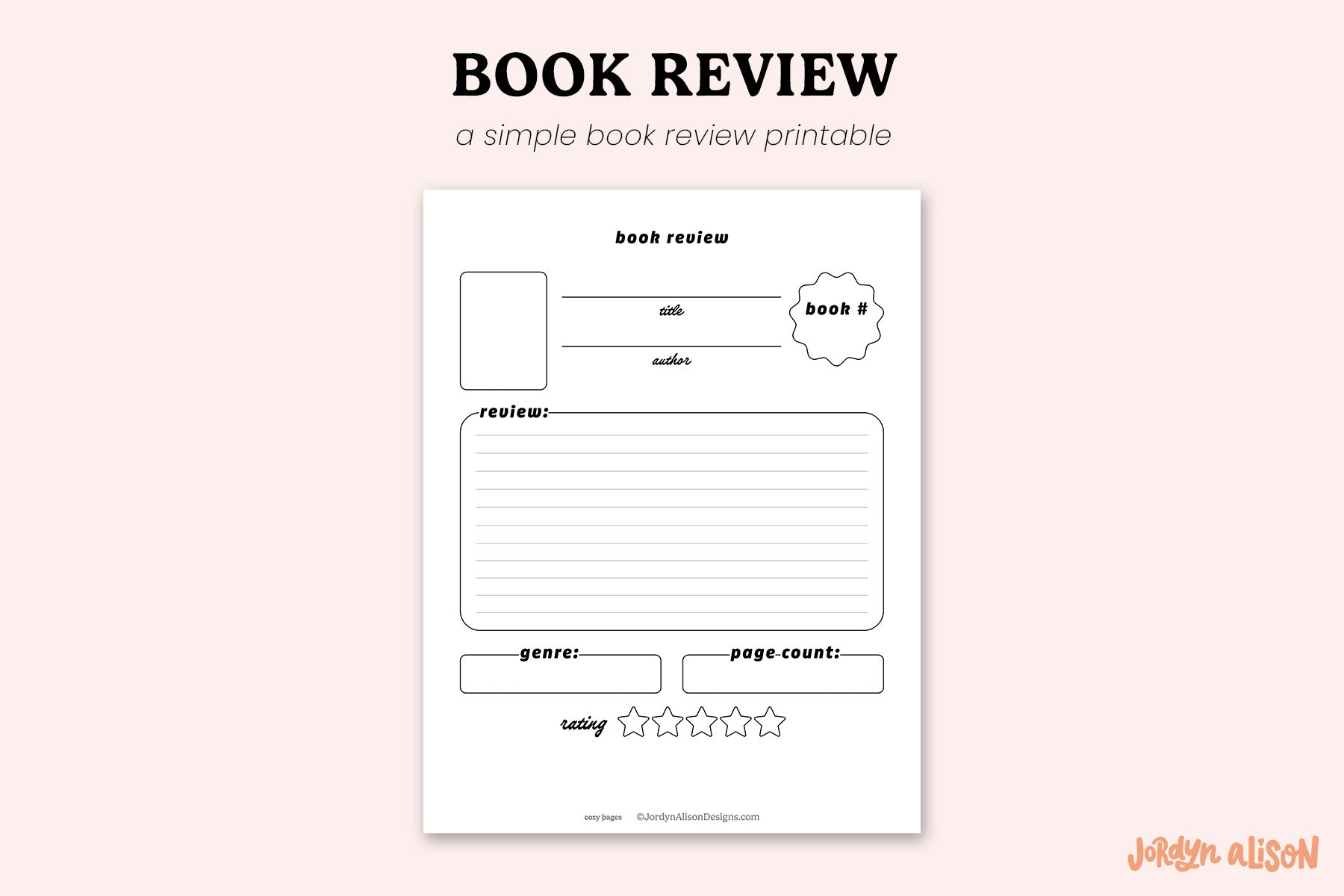 Book Review Printable