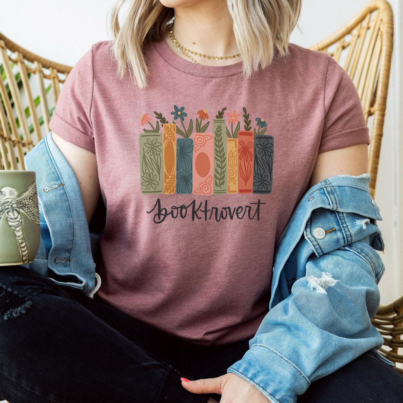 Booktrovert Floral Book Tee