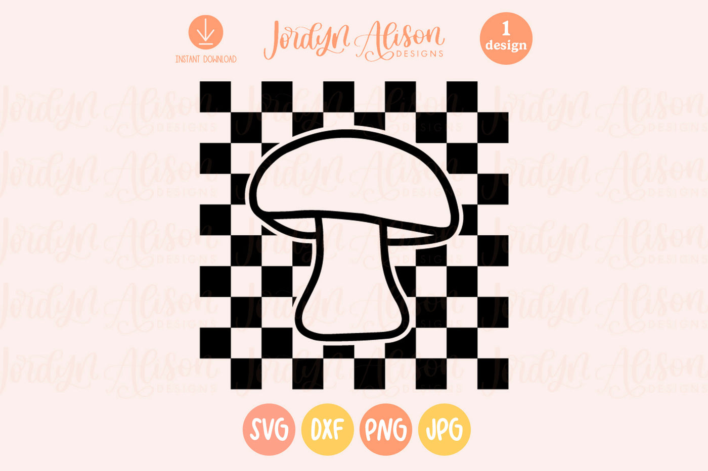 Checkerboard Mushroom SVG