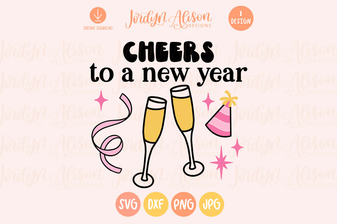 Cheers to a New Year SVG