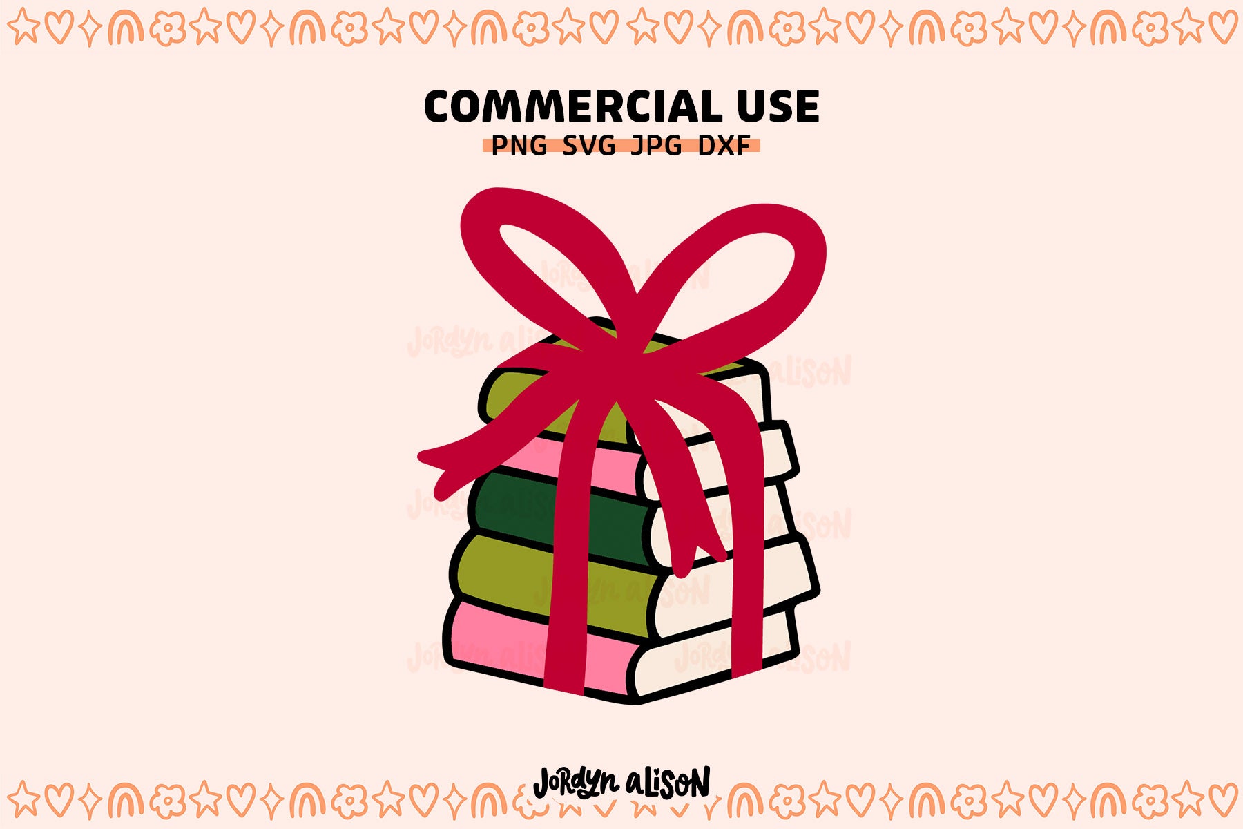 Christmas Book Stack SVG