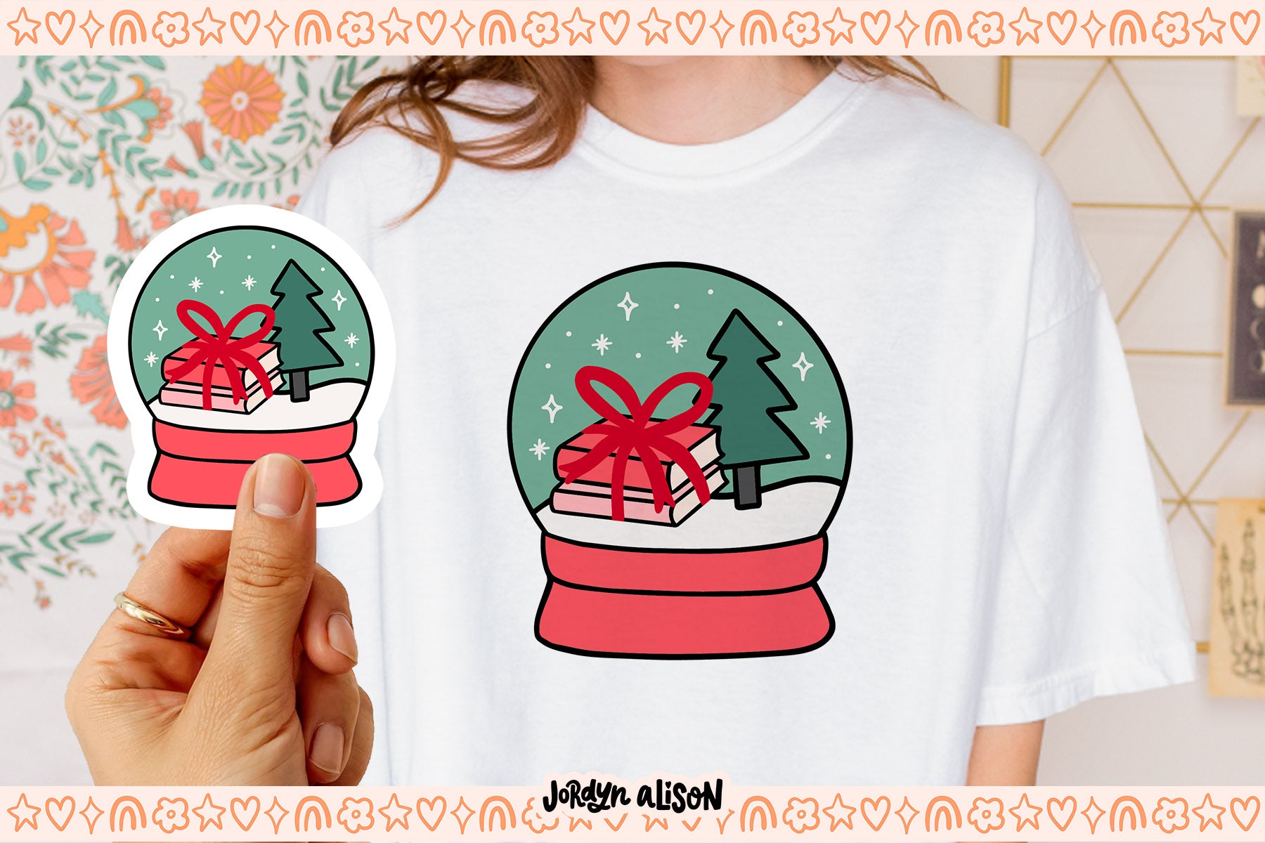 Christmas Book Snowglobe SVG