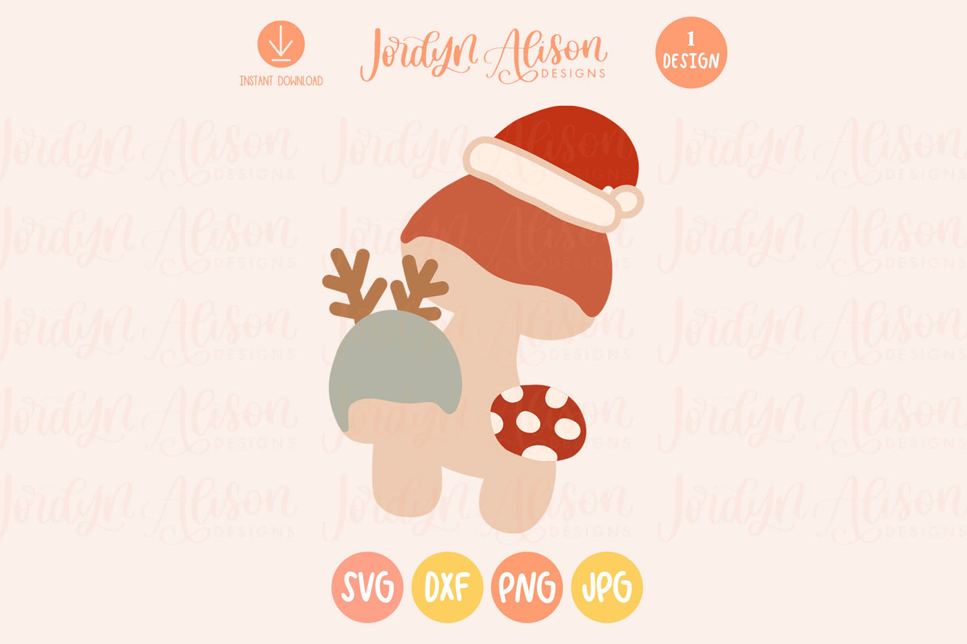 Christmas Mushrooms SVG