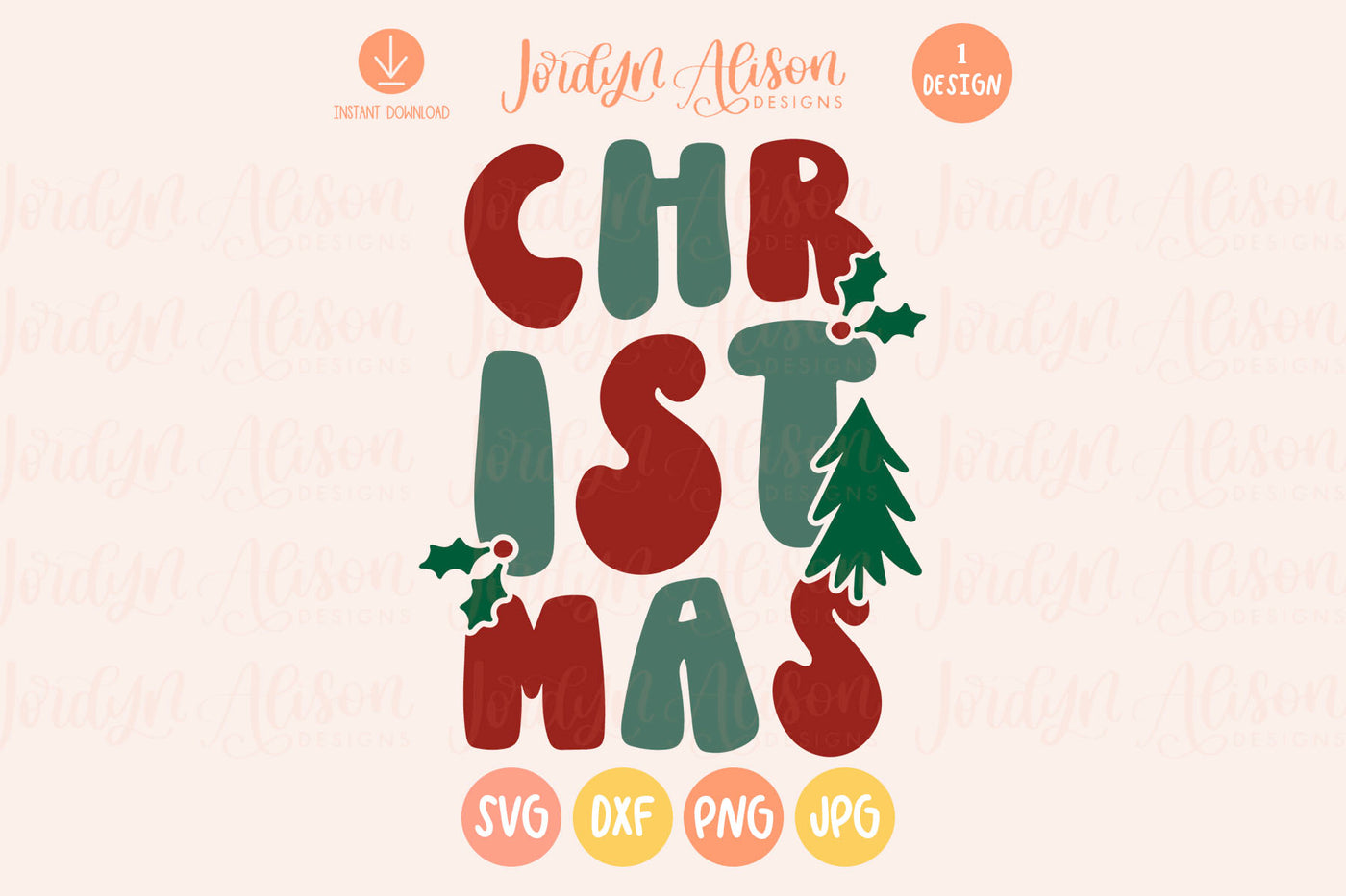 Retro Christmas SVG