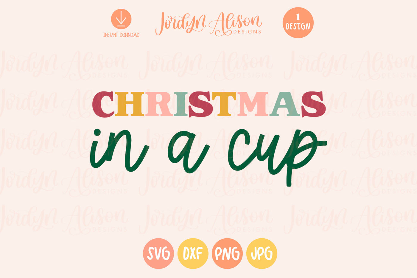 Christmas in a Cup SVG