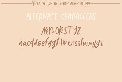 Coastal Sun Font