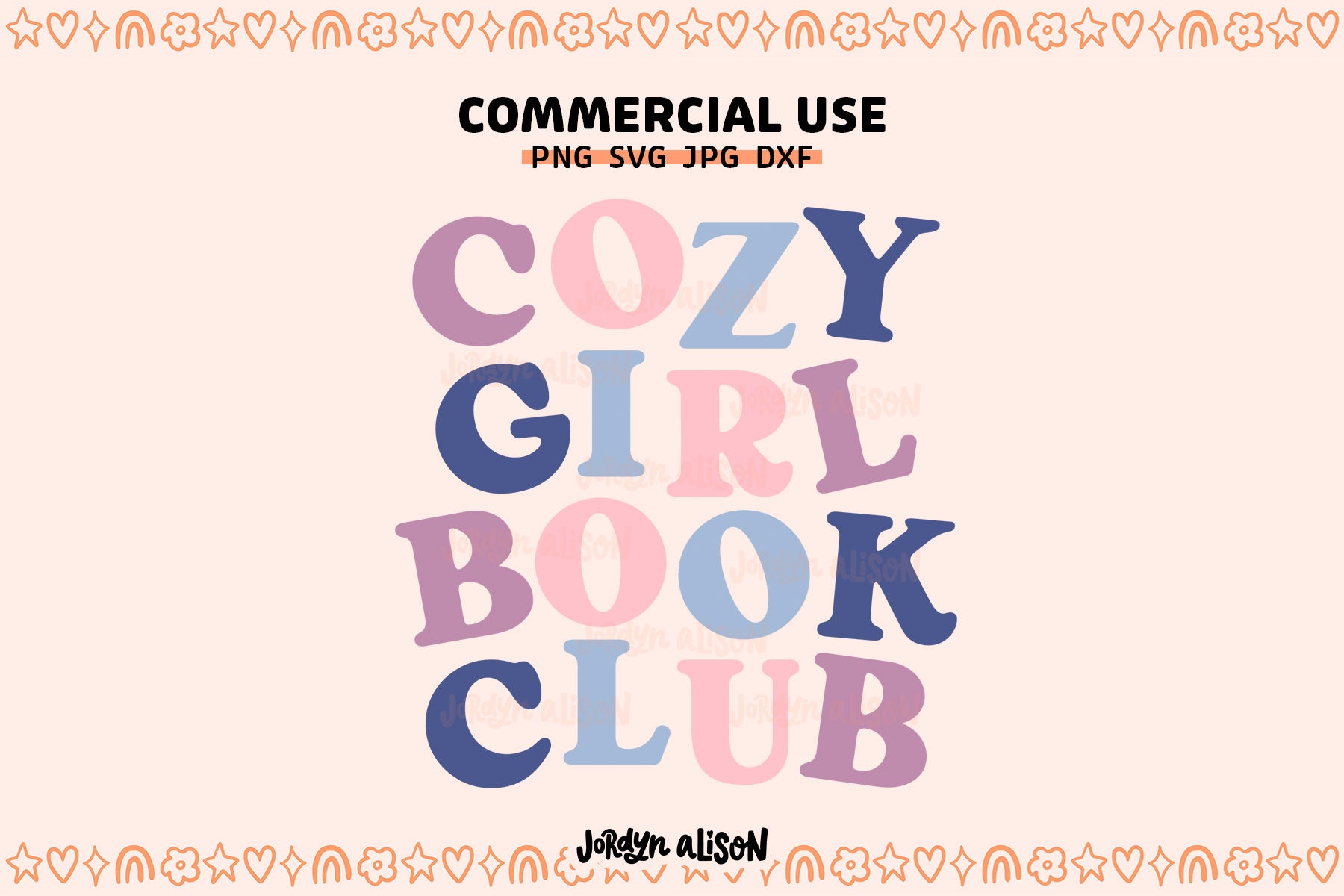 Cozy Girl Book Club SVG