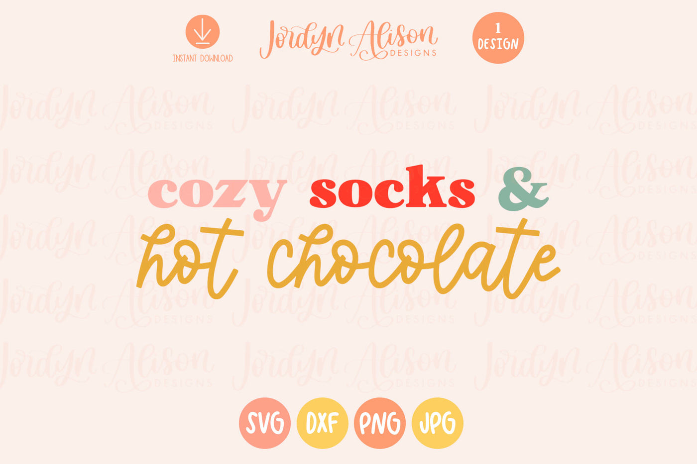Cozy Socks and Hot Chocolate SVG