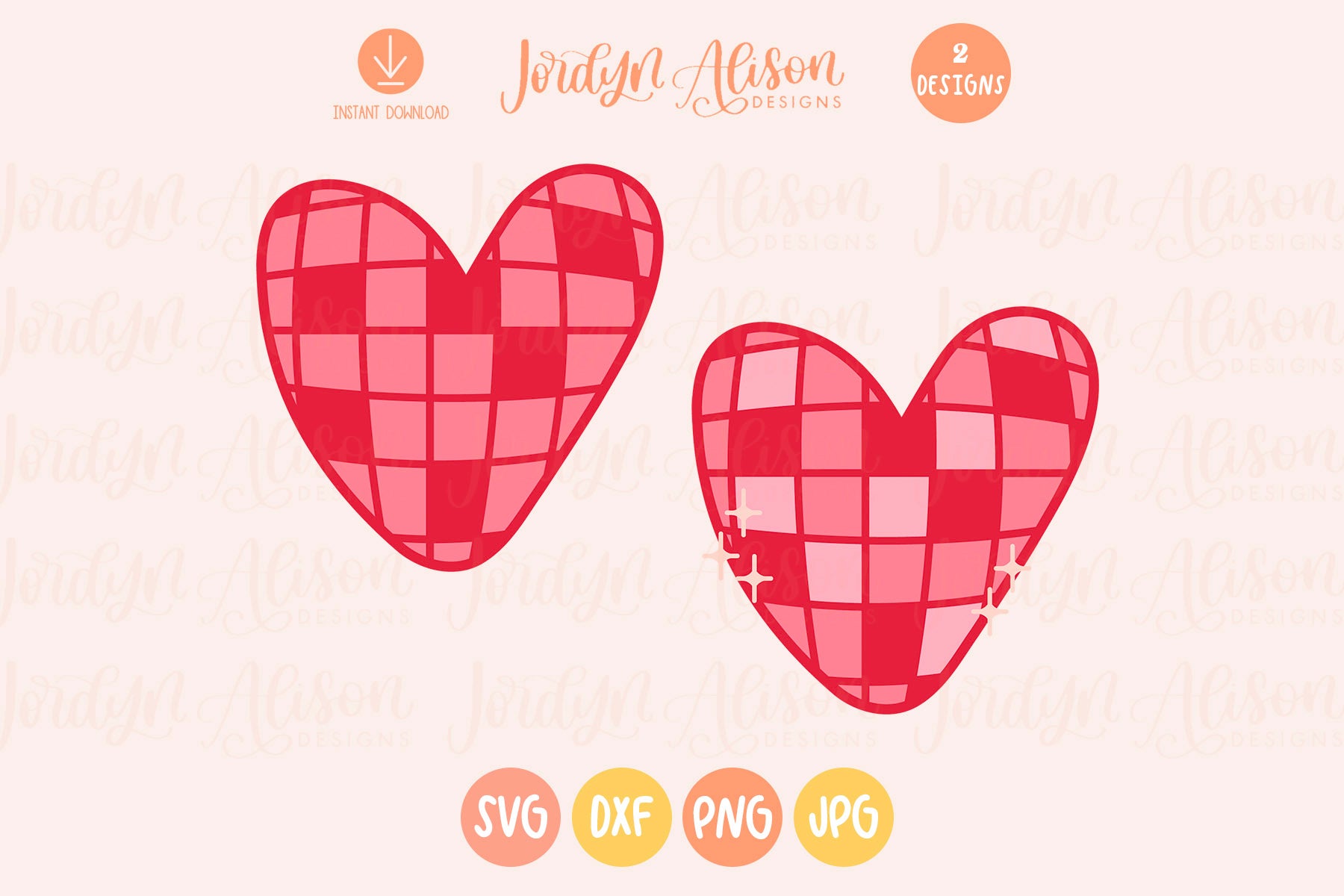 Disco Heart SVG