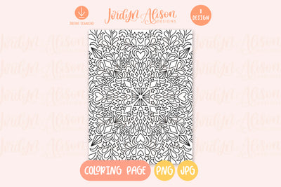 Doodle Pattern Coloring Page