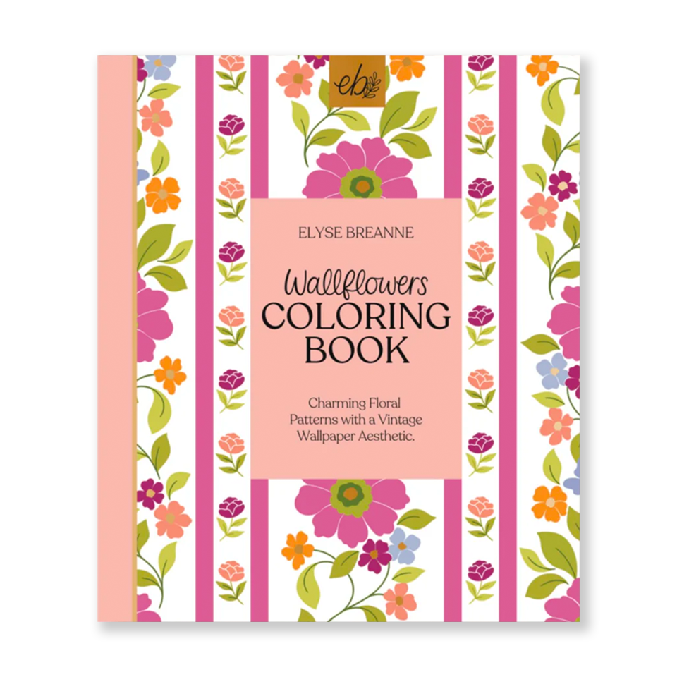 Wallflowers Coloring Book by Elyse Breanne with floral design on cover