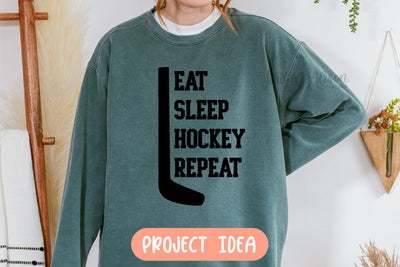 Eat Sleep Hockey SVG