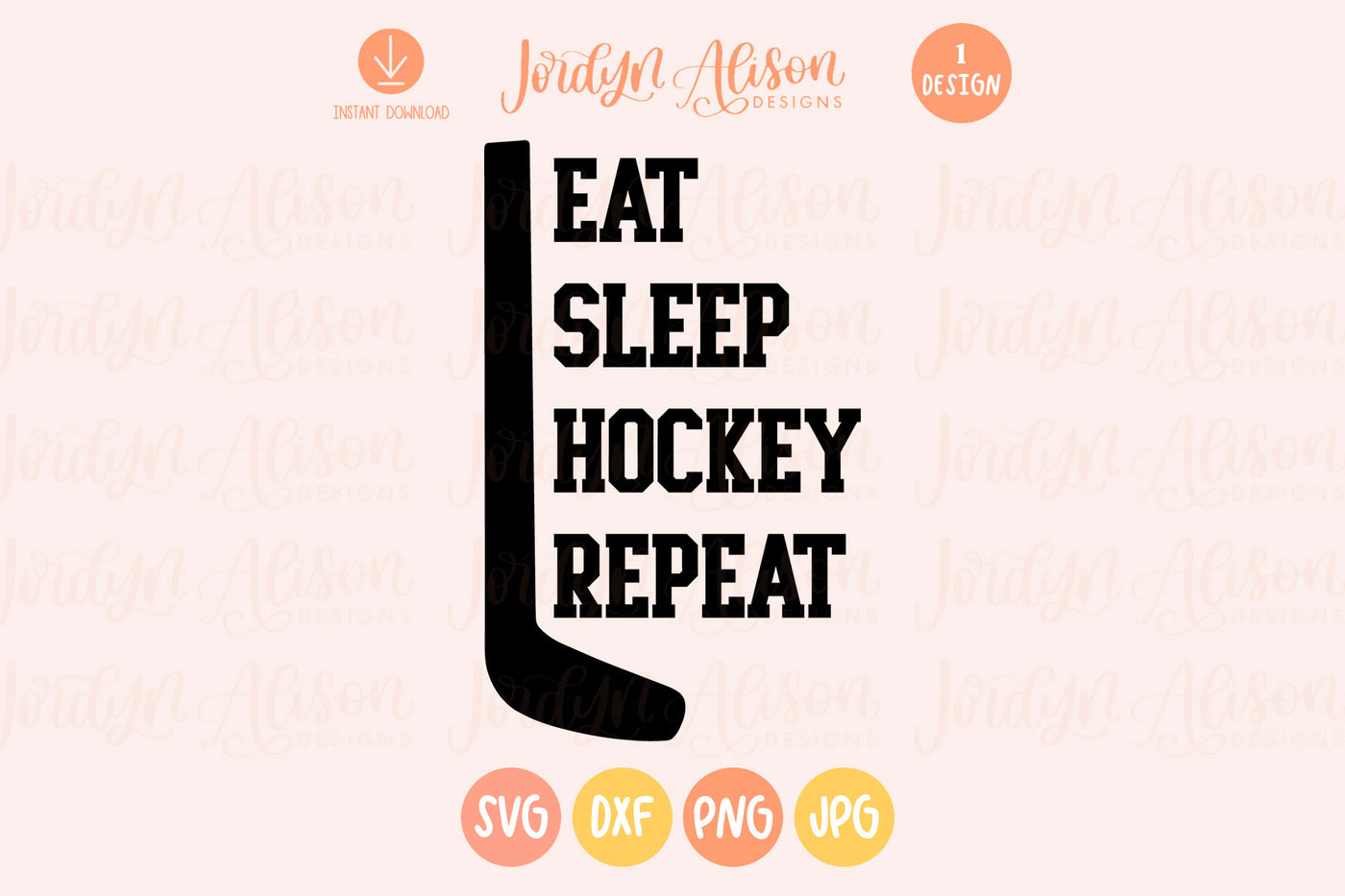 Eat Sleep Hockey SVG