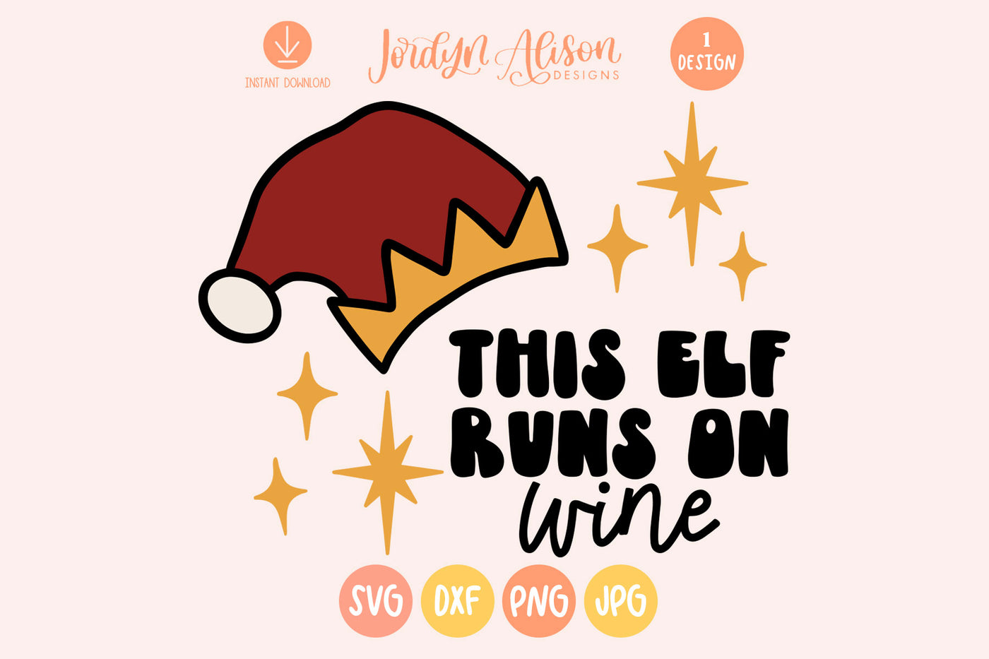 This Elf Runs on Wine SVG