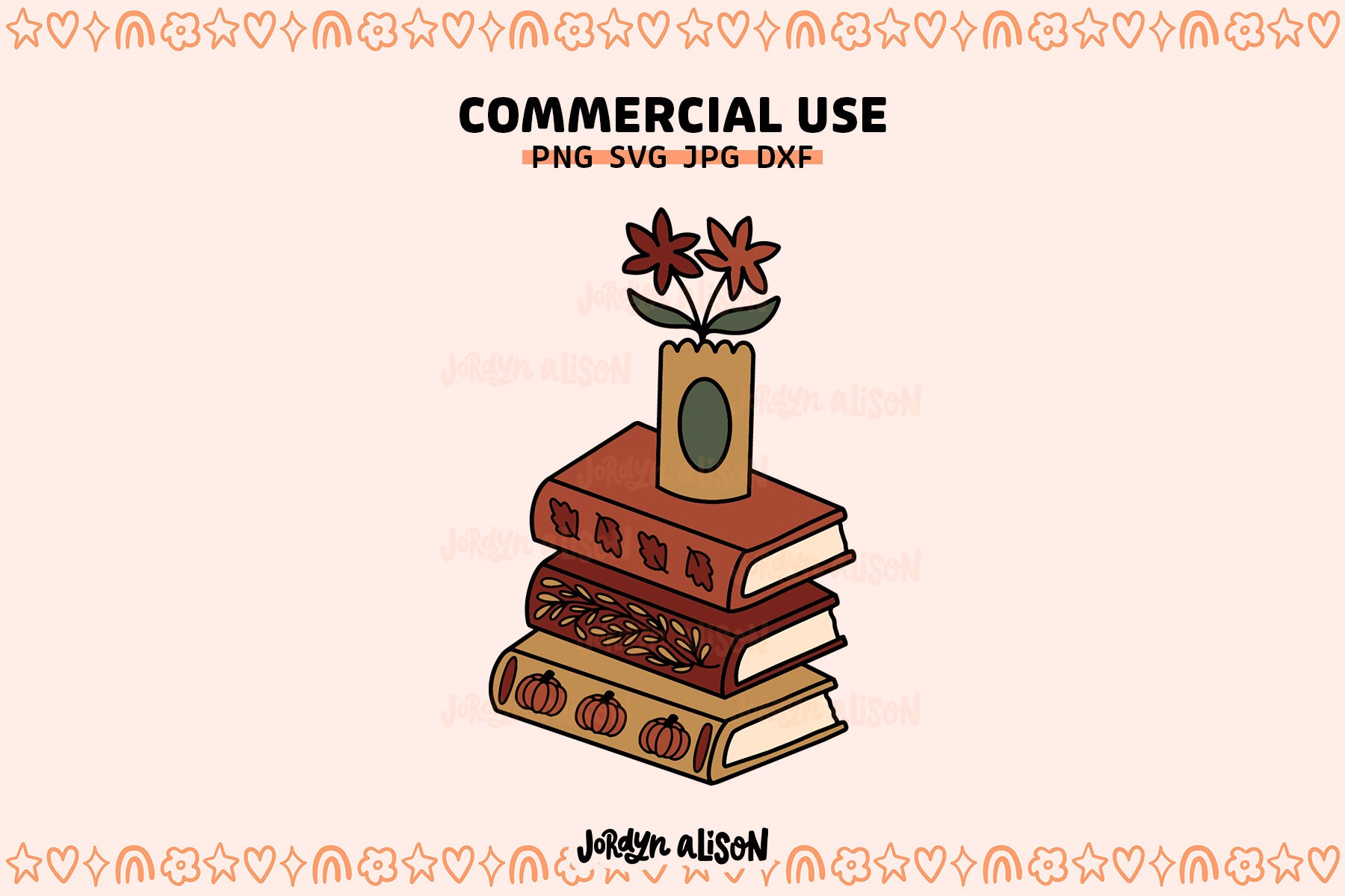 Fall Book Stack SVG