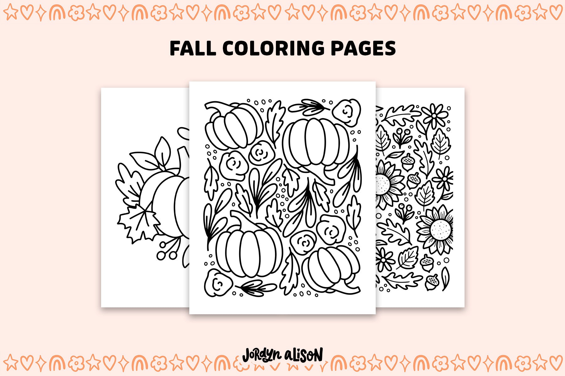 3 Fall Coloring Pages