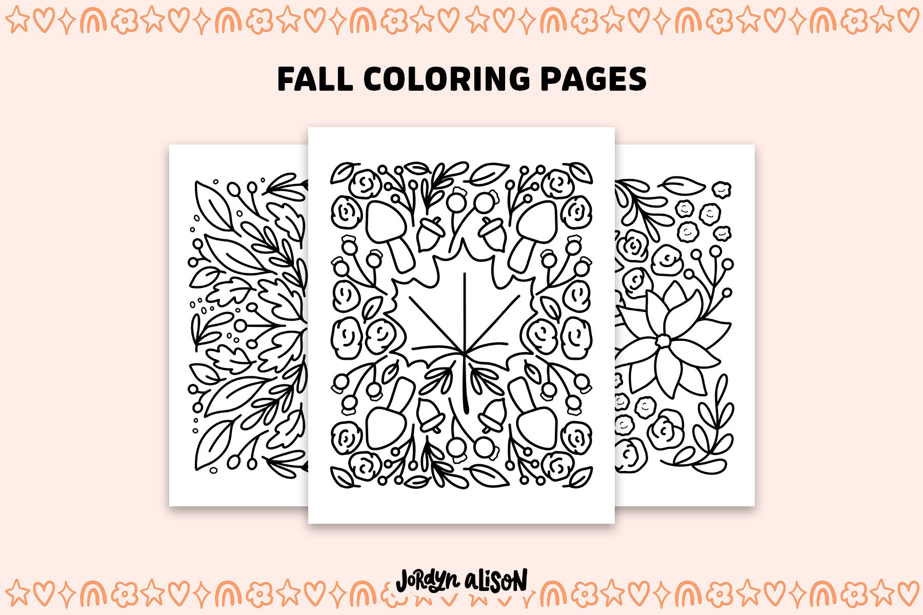 3 Fall Coloring Pages