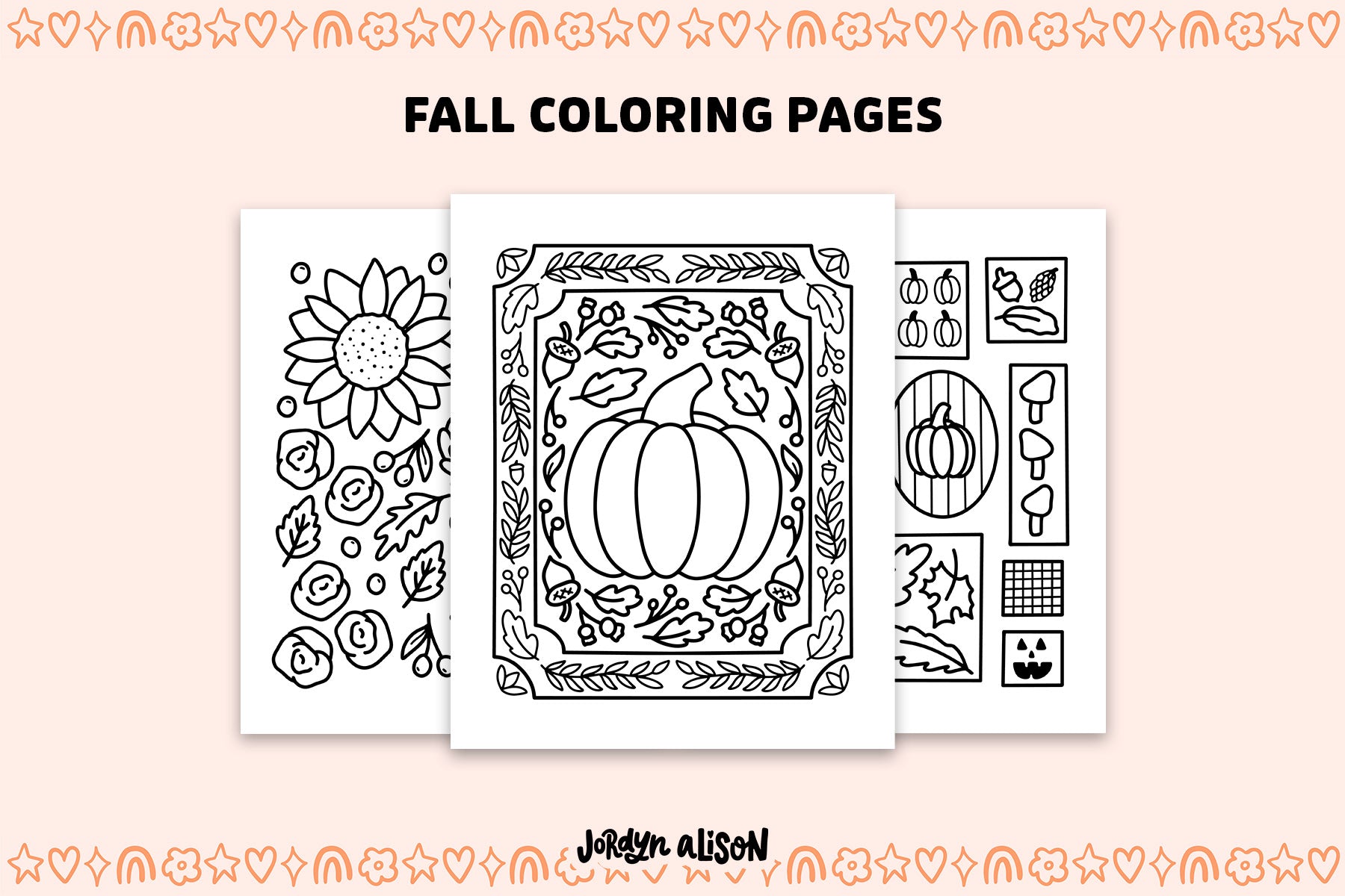3 Fall Coloring Pages