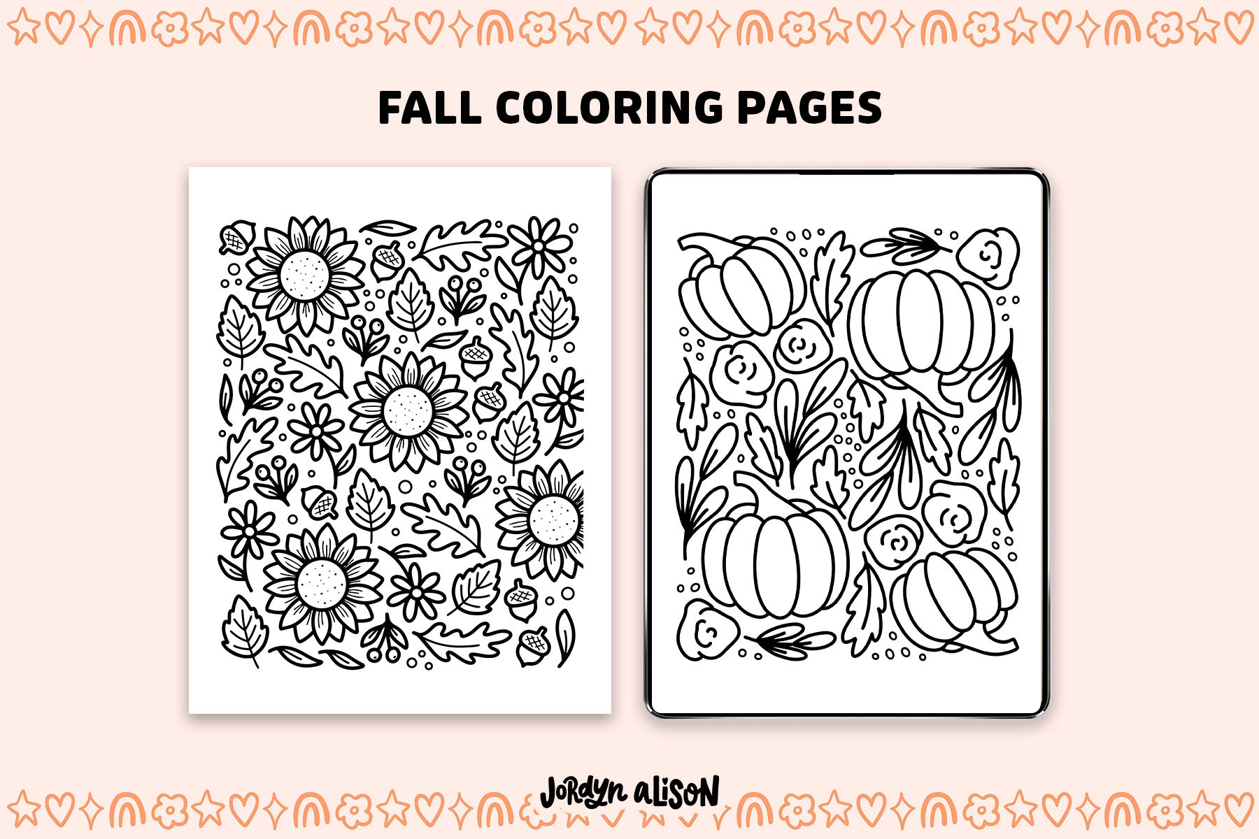 3 Fall Coloring Pages
