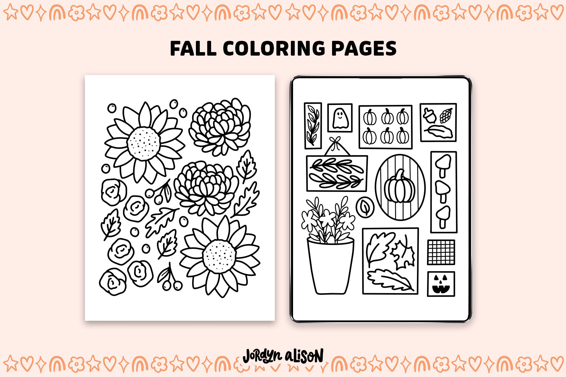3 Fall Coloring Pages