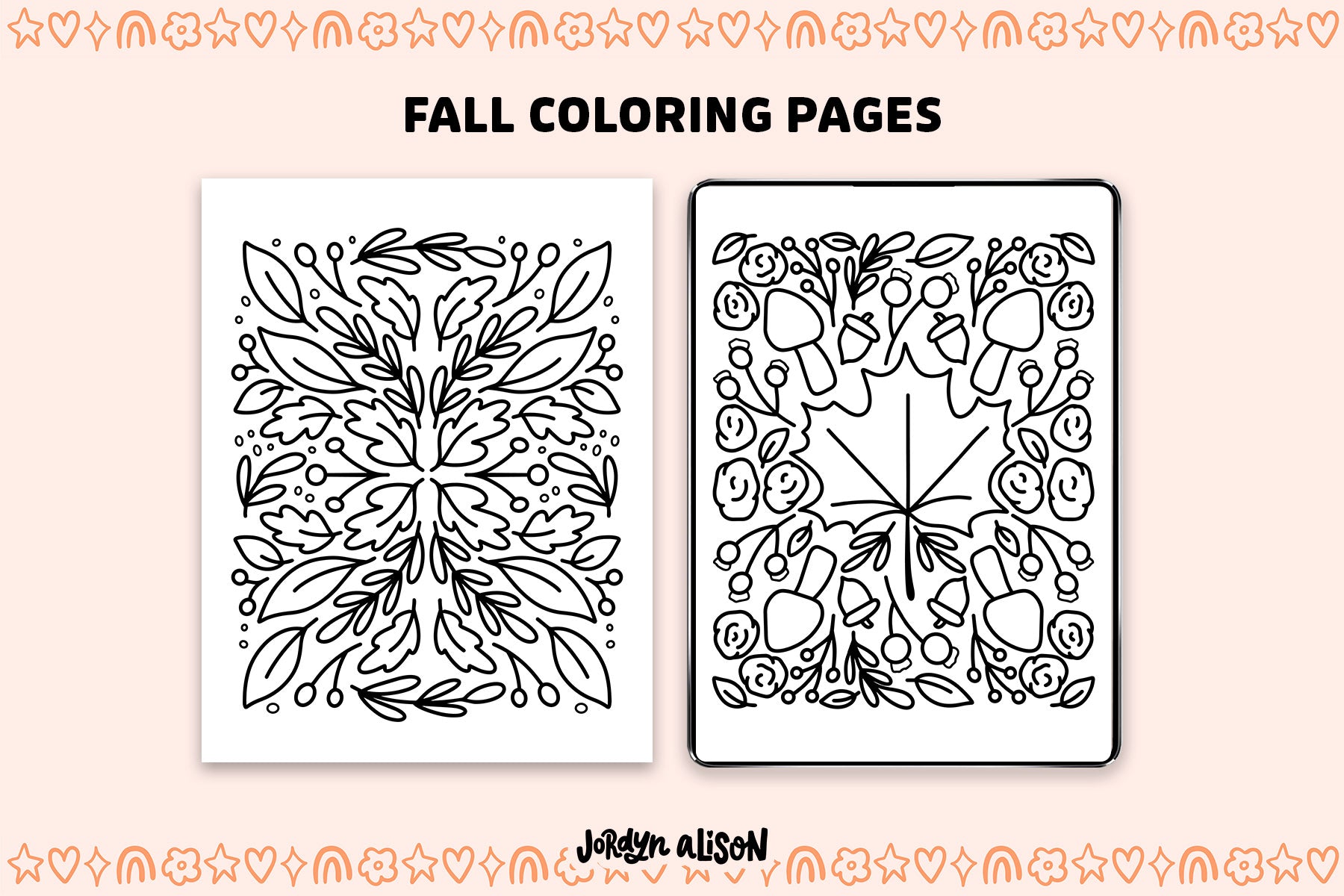 3 Fall Coloring Pages