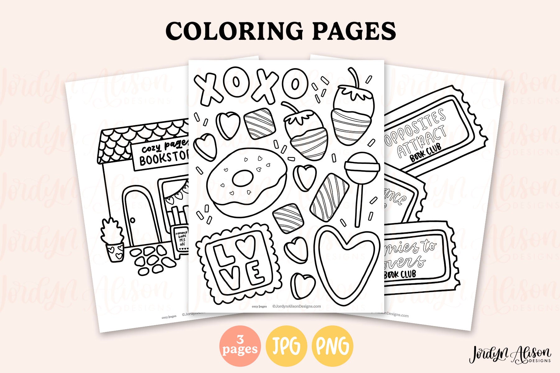 3 Romance Coloring Pages