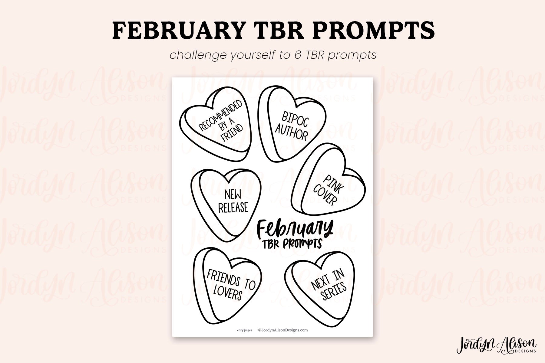 February TBR Prompts Printable
