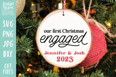 First Christmas Engaged SVG