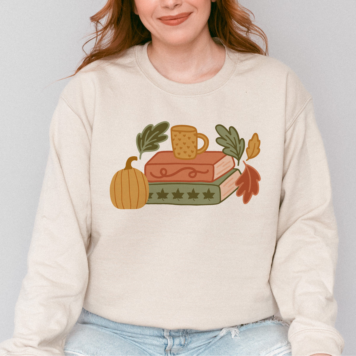 Fall Book Stack Sweatshirt