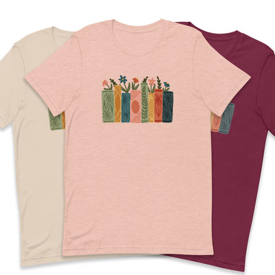 Floral Book Stack Tee