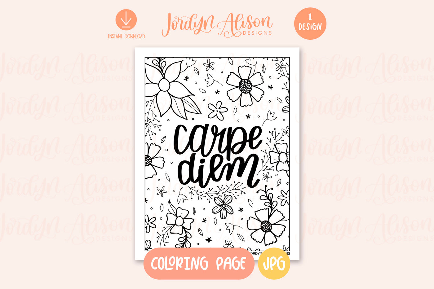 Carpe Diem Coloring Page